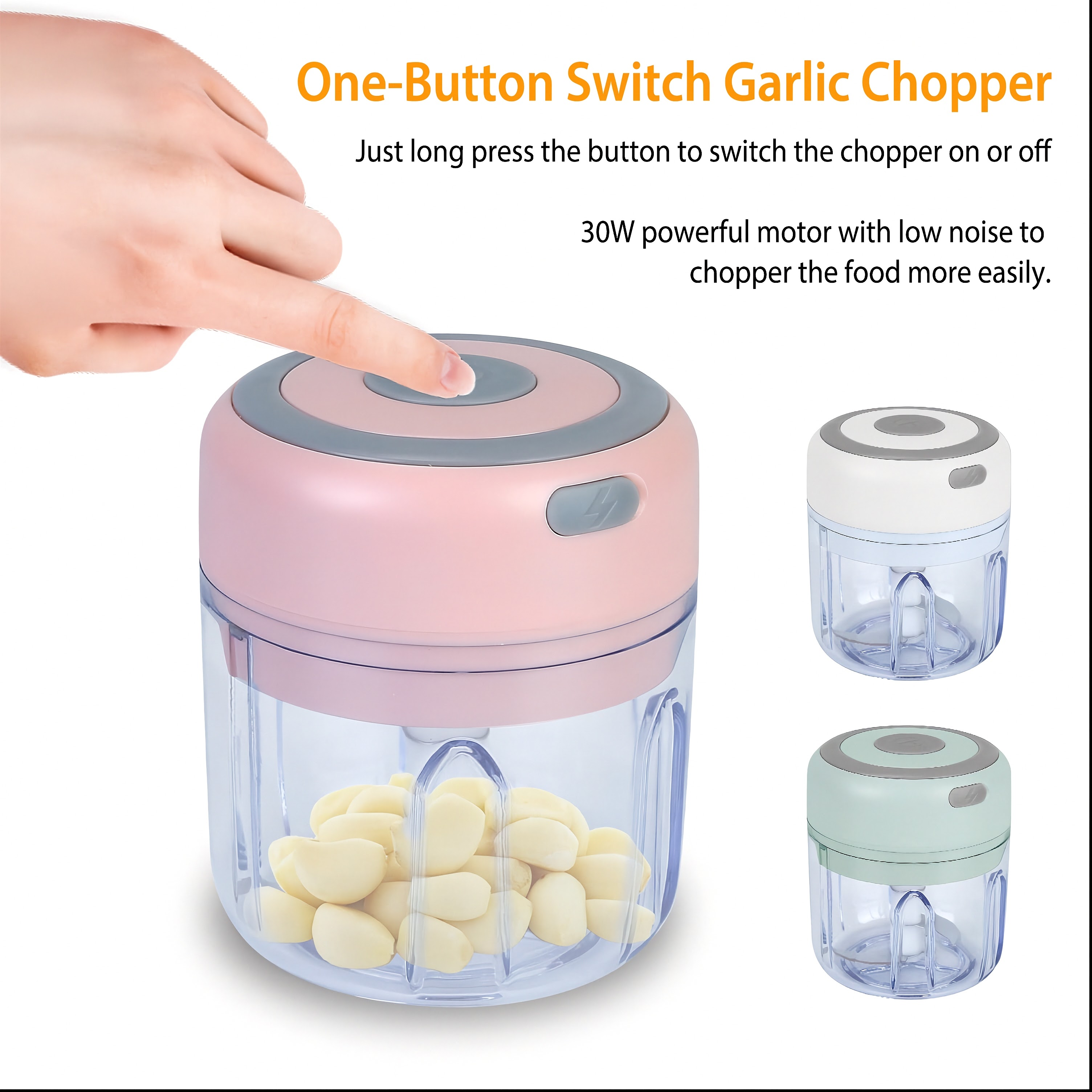 Portable Electric Food Chopper(USB Rechargeable)Fast Easy & Portable